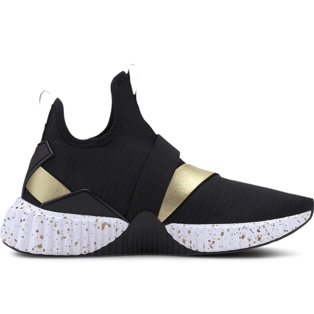 NWOT Puma Black and Gold Defy Mid Crosstrainer Women’s Shoes size  7.5